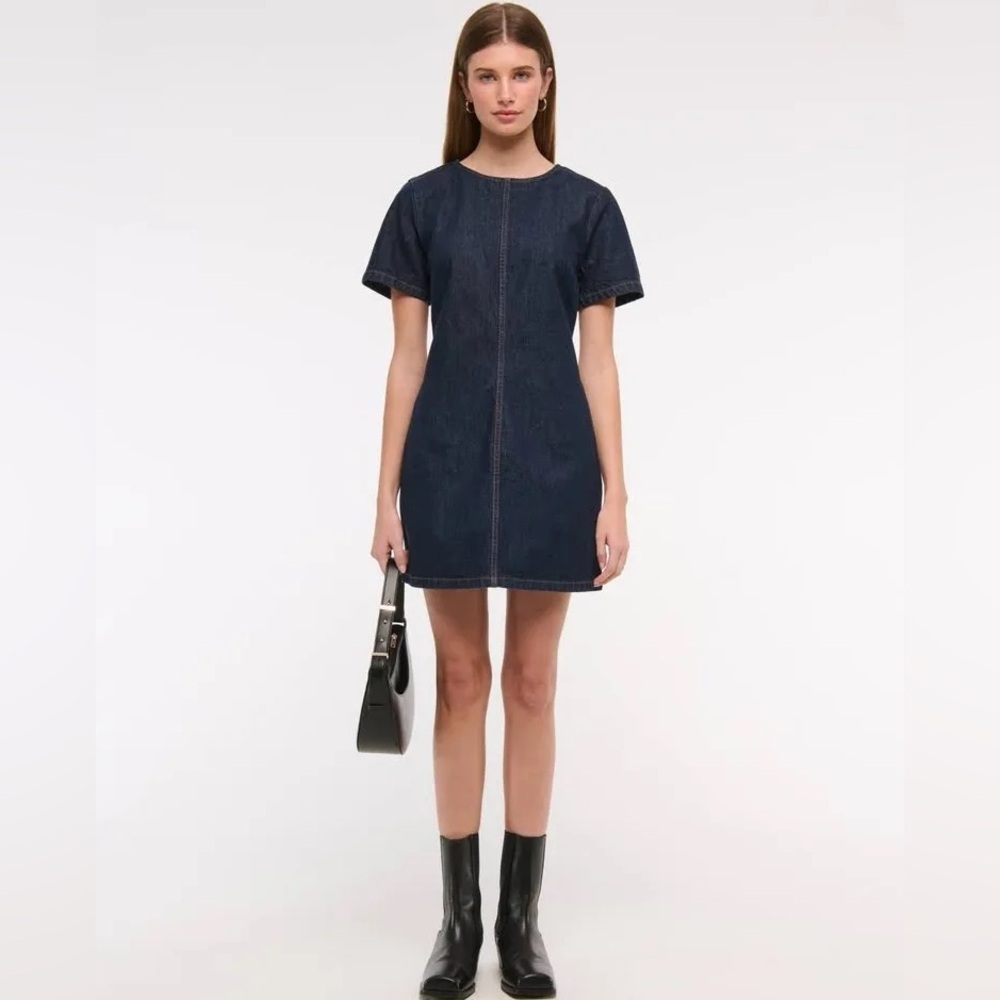 Abercrombie & Fitch Women's Denim Shift Mini Dress